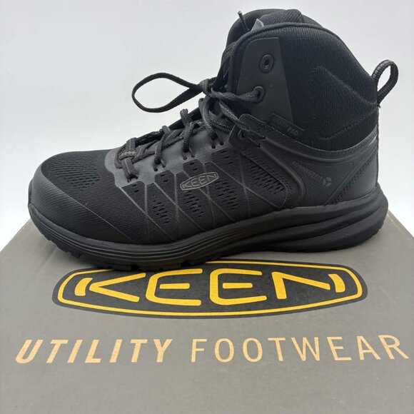 KEEN Vista Energy Mid ESD Black Work Boots Carbon Toe Mens 9D 1029686D main image 7
